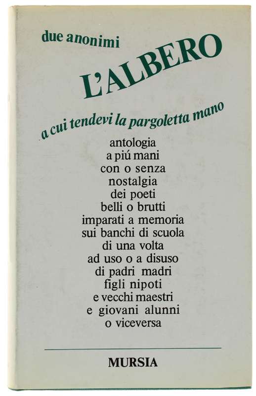 L'ALBERO A CUI TENDEVI LA PARGOLETTA MANO. Antologia di poesie …