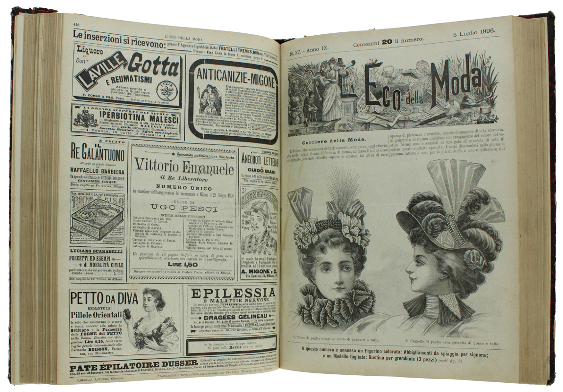 L'ECO DELLA MODA - Annata 1896 completa