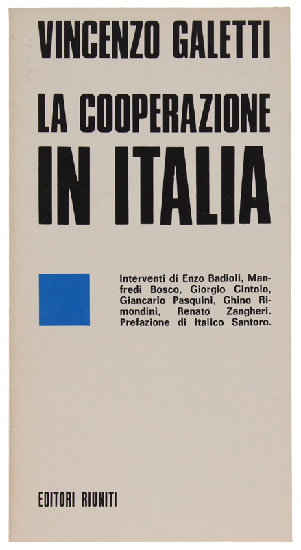 LA COOPERAZIONE IN ITALIA
