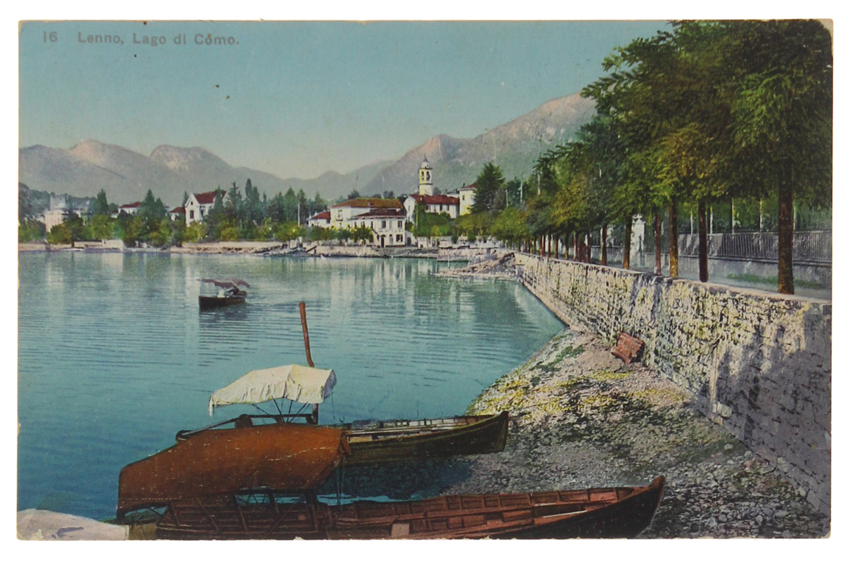 LEMNO - LAGO DI COMO 1910 : cartlina cromolito (cm …