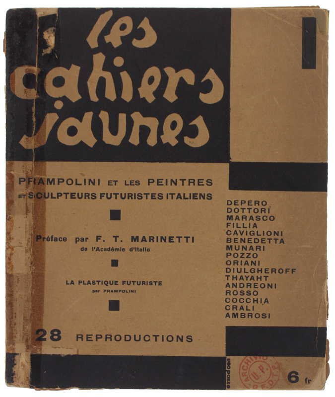 LES CAHIERS JAUNES n. 1 - Prampolini et les peintres …