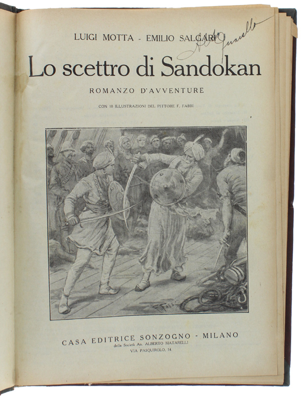 LO SCETTRO DI SANDOKAN. Romanzo d'avventure.