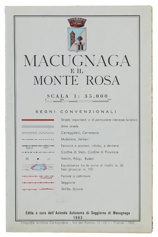 MACUGNAGA e il MONTE ROSA Scala 1:35.000
