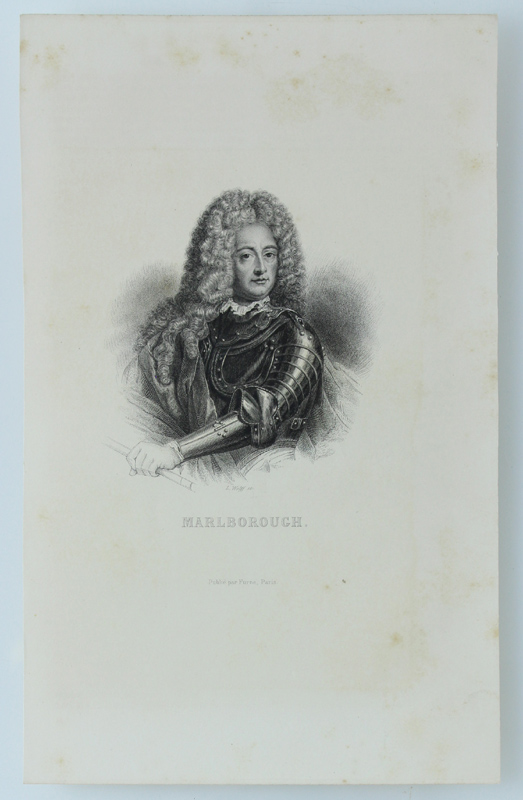 MARLBOROUGH. [Gravure authentique du XIXe siècle - original print]