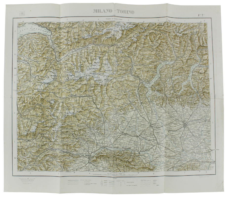 MILANO - TORINO. Foglio 7. Scala 1:500.000