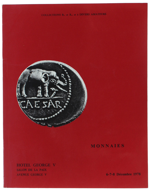 MONNAIES. Paris les 6-7-8 décembre 1978