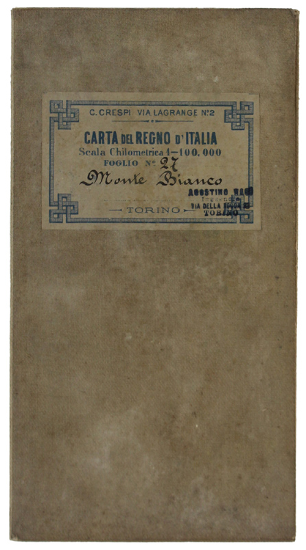 MONTE BIANCO. Carta del Regno d'Italia - Scala Chilometrica 1:100.000 …