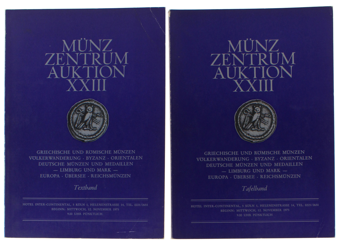 MÜNZ ZENTRUM AUKTION XXIII - 12 November 1975 [german: textband …