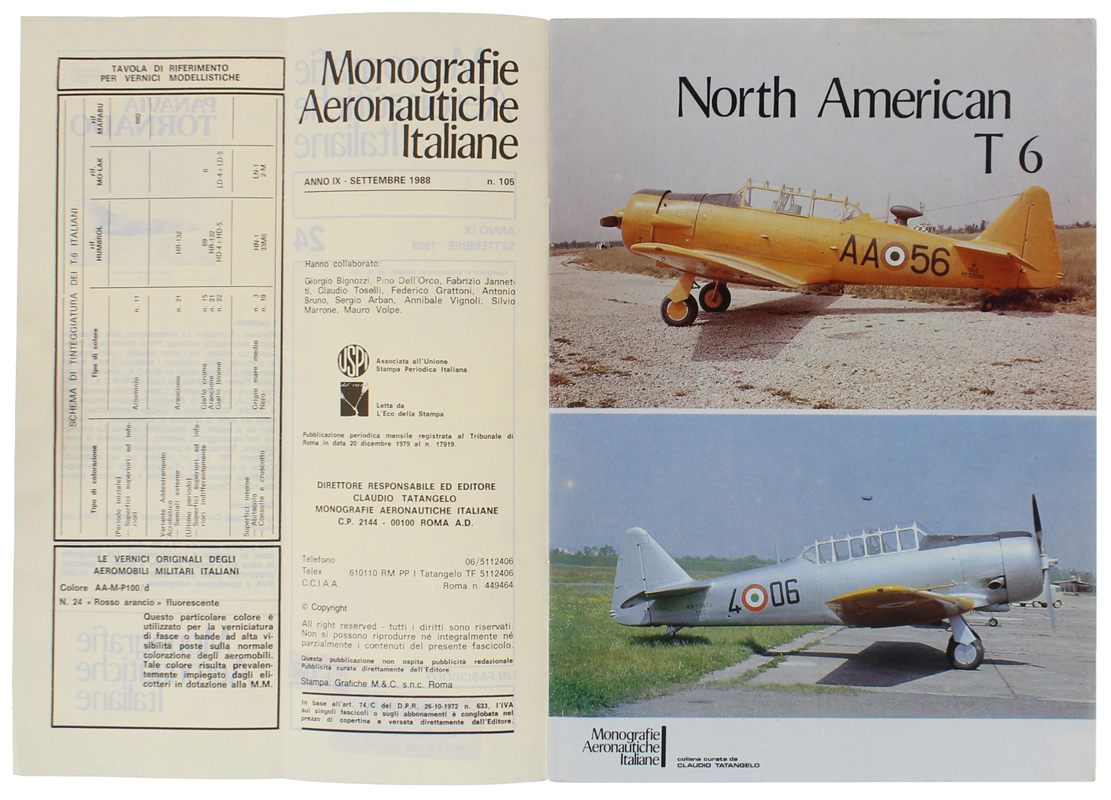 NORTH AMERICAN T 6 - Monografie Aeronautiche Italiane n. 24 …