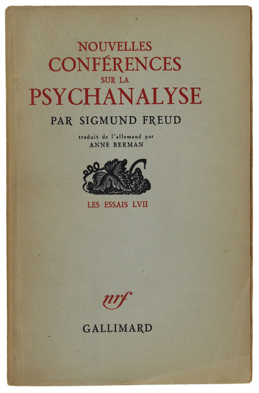 NOUVELLES CONFERENCES SUR LA PSYCHANALYSE
