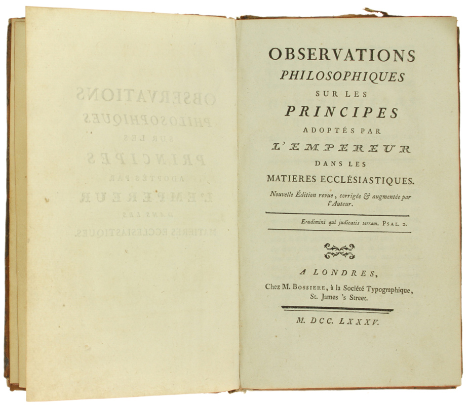 OBSERVATIONS PHILOSOPHIQUES SUR LES PRINCIPES ADOPTES PAR L'EMPEREUR DANS LES …