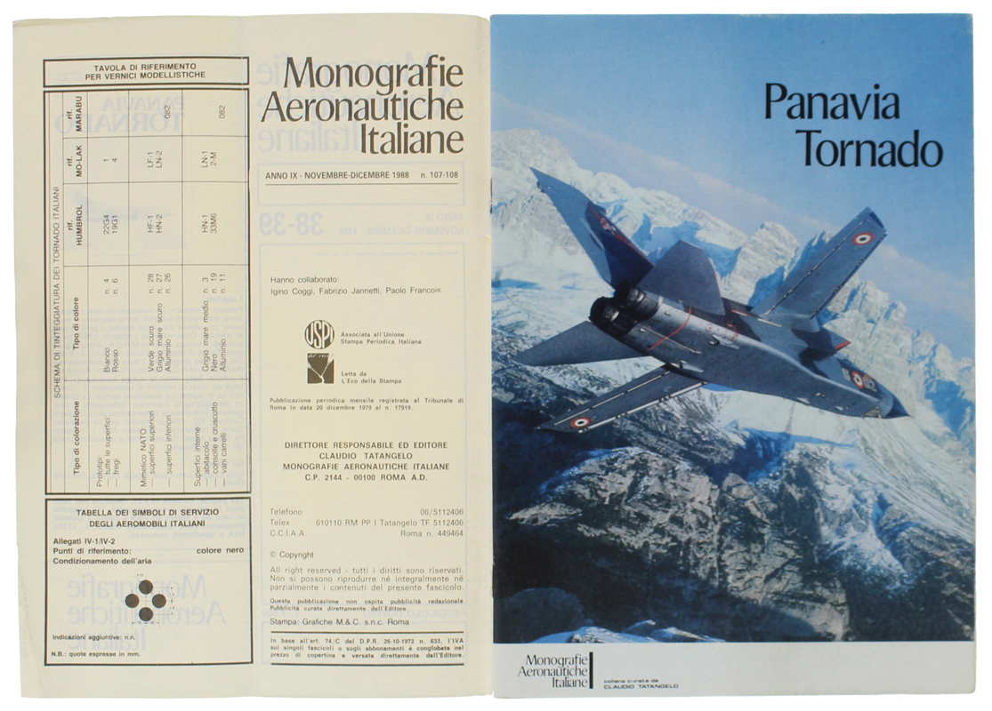 PANAVIA TORNADO - Monografie Aeronautiche Italiane n. 38-39 - Novembre-Dicembre …