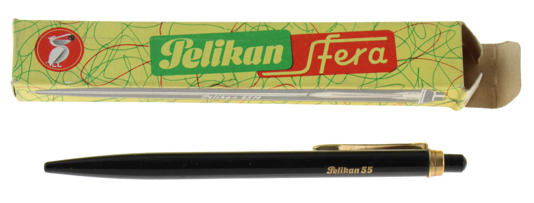 Penna a sfera "PELIKAN 55 M"- Corpo in metallo. Vintage …