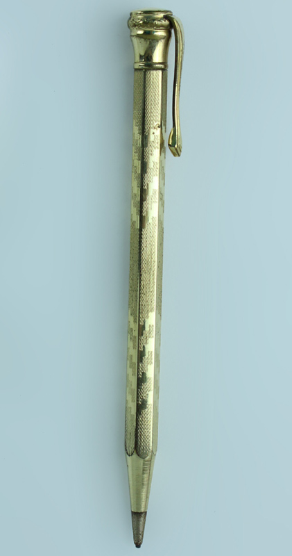 PENNA PORTAMINA LAMINATA ORO 18 KR vintage (1920 ca.) Funzionante: …