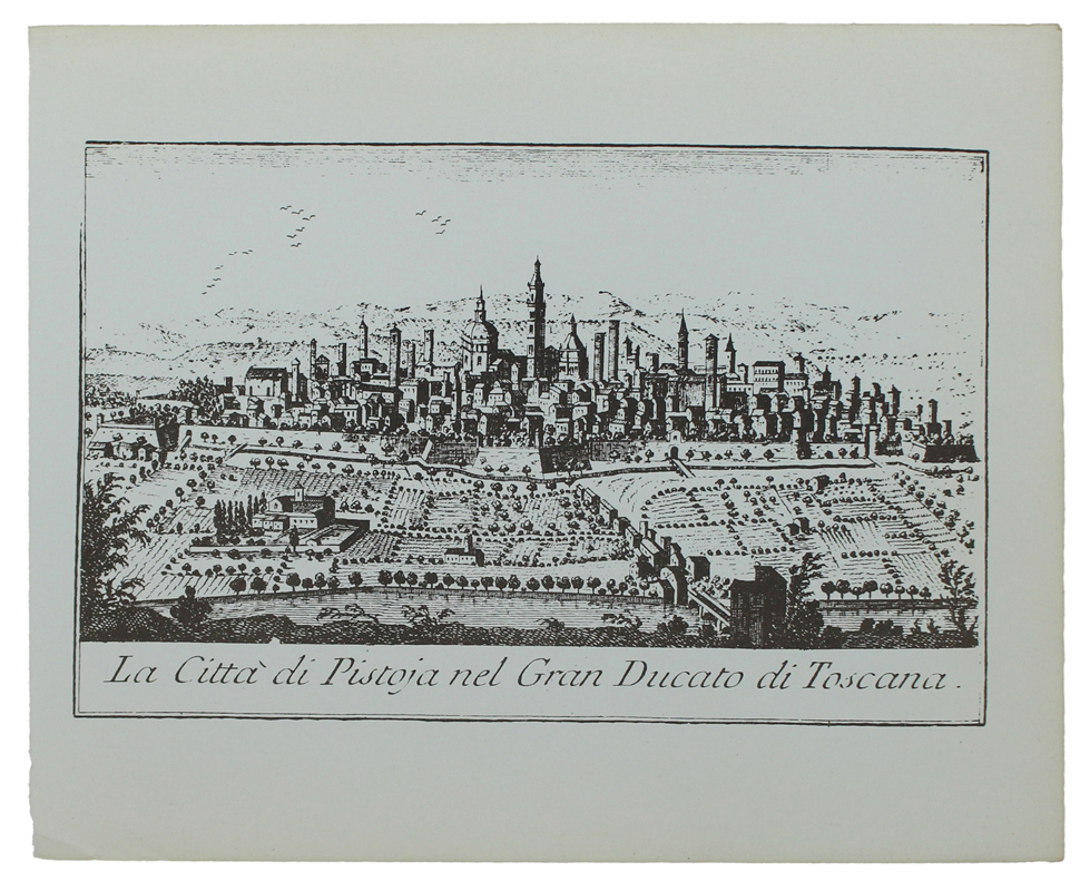 PISTOIA: ANTICA MAPPA / VEDUTA - Ristampa anastatica (1970 ca.)
