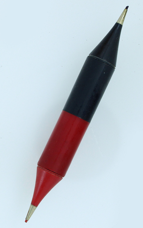 PORTAMINE BICOLORE MAXI vintage rosso/nero funzionante lunghezza 12 cm