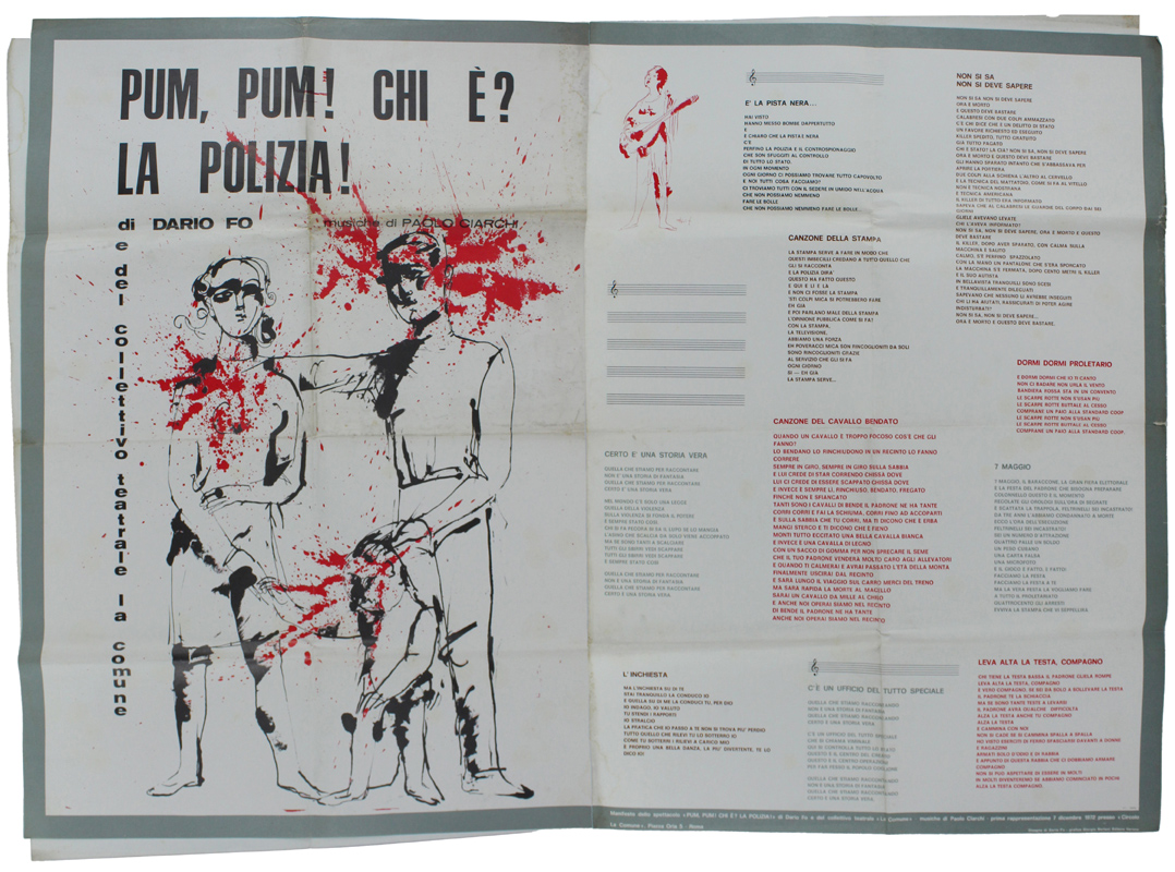 PUM, PUM! CHI E'? LA POLIZIA! [Poster originale 100x70 cm]