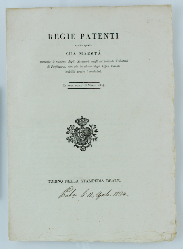 REGIE PATENTI colle quali SUA MAESTA' aumenta il numero degli …
