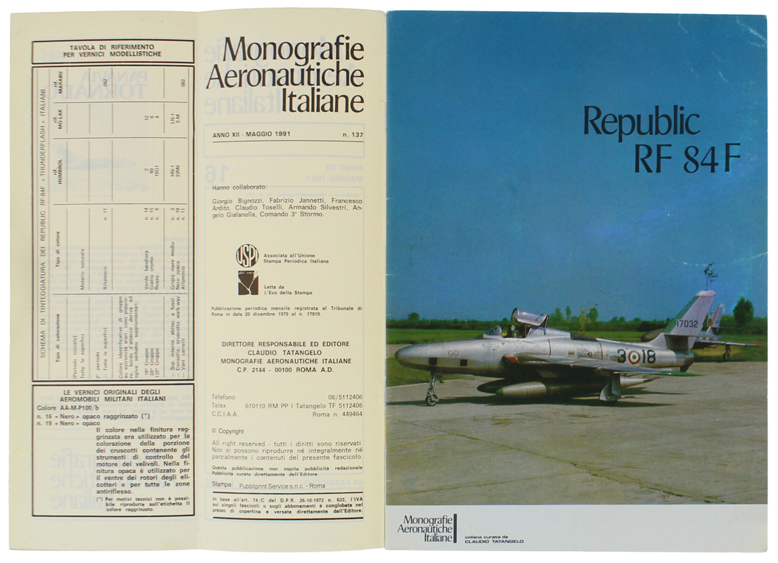 REPUBLIC RF 84 F - Monografie Aeronautiche Italiane n. 16 …