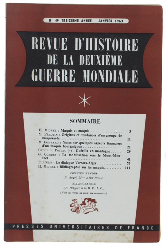 REVUE D'HISTOIRE DE LA DEUXIÈME GUERRE MONDIALE - N. 49 …
