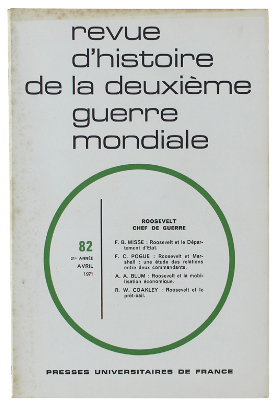 REVUE D'HISTOIRE DE LA DEUXIÈME GUERRE MONDIALE - N.82 - …
