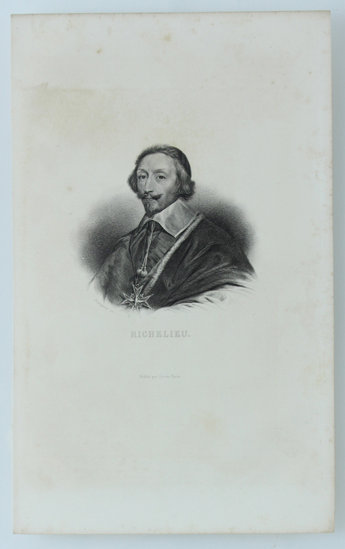 RICHELIEU. [Gravure authentique du XIXe siècle - original print]