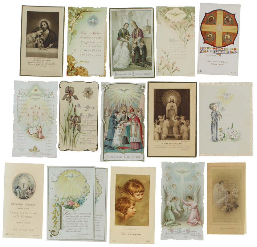 RICORDINI DELLA CRESIMA e PRIMA COMUNIONE: 16 ricordini d'epoca (dal …