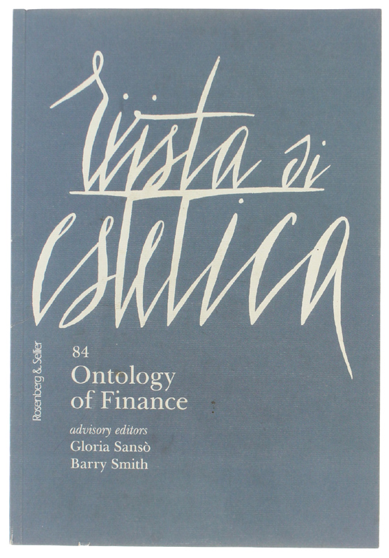 RIVISTA DI ESTETICA N. 84 (3/2023) : ONTHOLOGY OF FINANCE