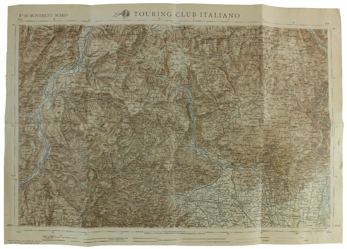 ROVERETO SCHIO : Carta della Guerra Italiana - Foglio 18, …