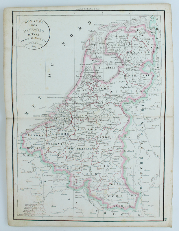 ROYAUME DES PAYS-BAS divsée en 18 Provinces