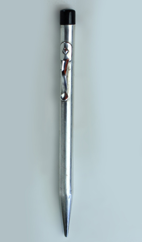 SALZ BROS STERLING. Penna portamina in argento, vintage. Funzionante.