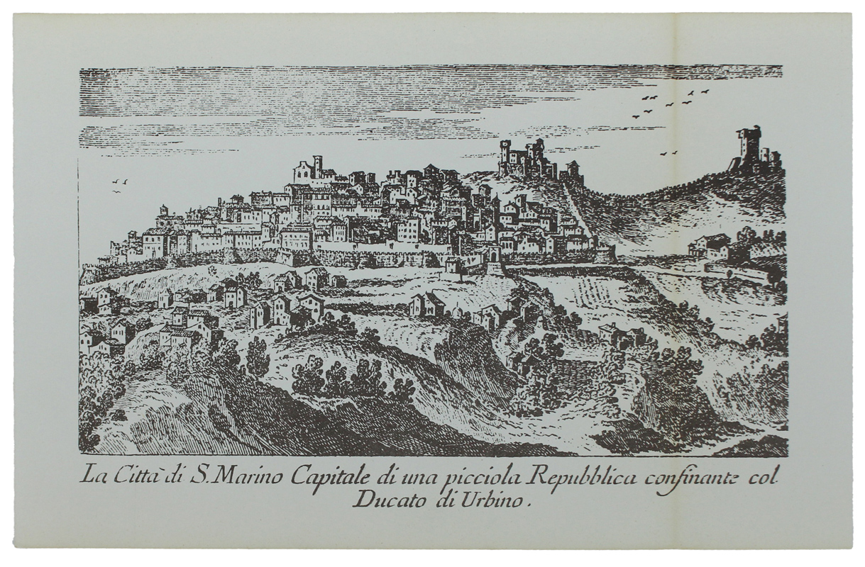 SAN MARINO: ANTICA MAPPA / VEDUTA - Ristampa anastatica (1970 …