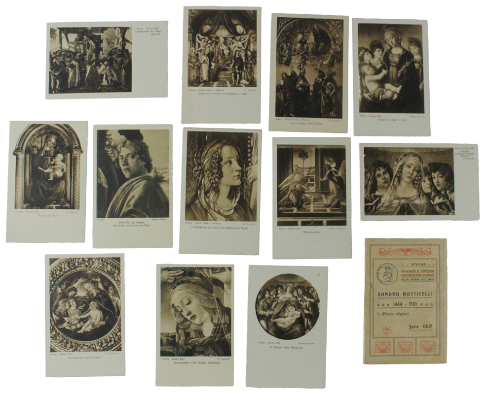 SANDRO BOTTICELLI [1444-1510]: 12 CARTOLINE + 4 DOPPIE