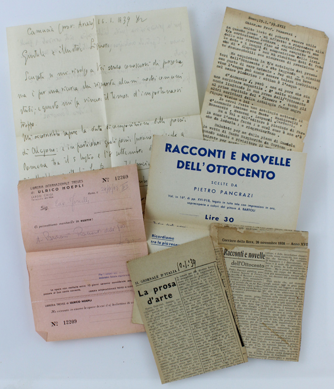 SCAMBIO EPISTOLARE AUTOGRAFO