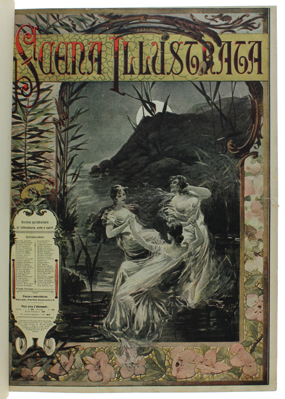 SCENA ILLUSTRATA Annata 1898 rilegata, mezza pelle minimi strappetti e …