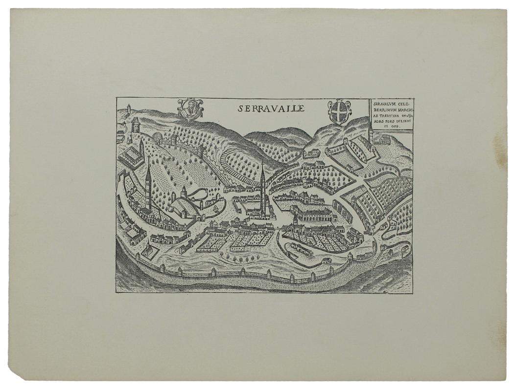 SERRAVALLE (Treviso): ANTICA MAPPA / VEDUTA - Ristampa anastatica (1970 …