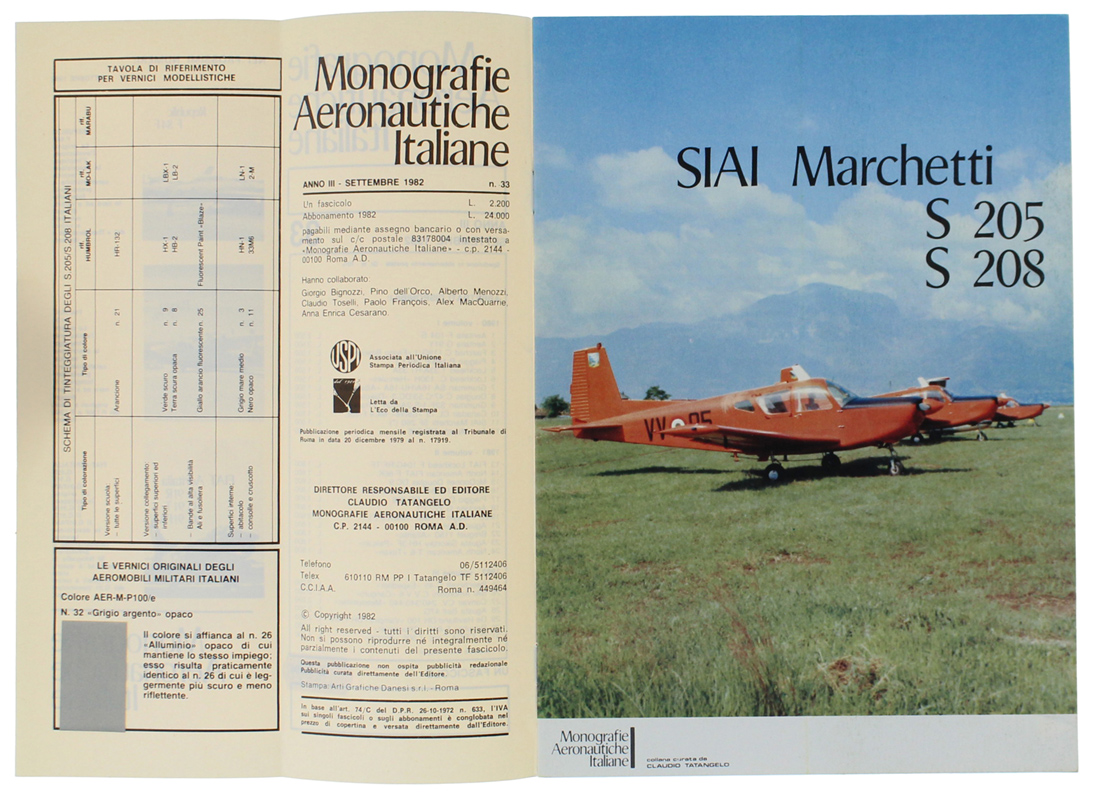 SIAI MARCHETTI S-205 S-208 - Monografie Aeronautiche Italiane n. 33 …