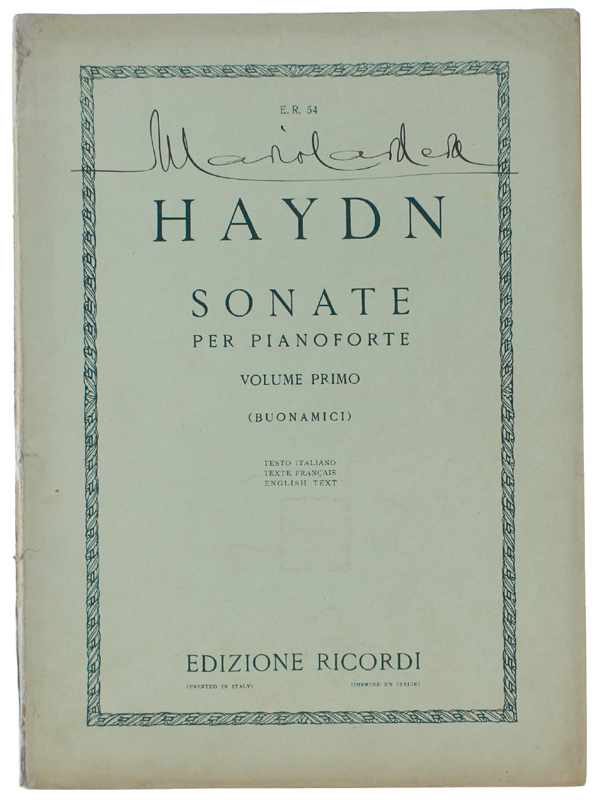SONATE PER PIANOFORTE. Edizione riveduta dai professori Giuseppe Buonamici ed …