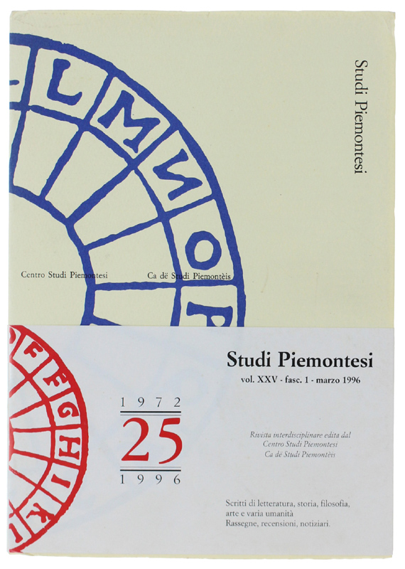 STUDI PIEMONTESI. Vol. XXV - 1996, fasc. 2. [come nuovo]