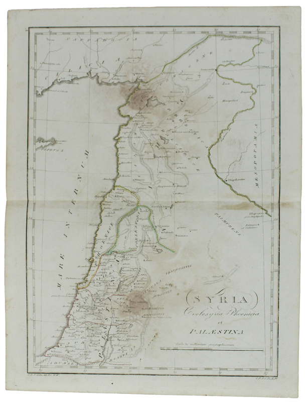 SYRIA COELESYRIA PHOENICIA ET PALESTINA tratta da "Tabulae geographicae orbis …
