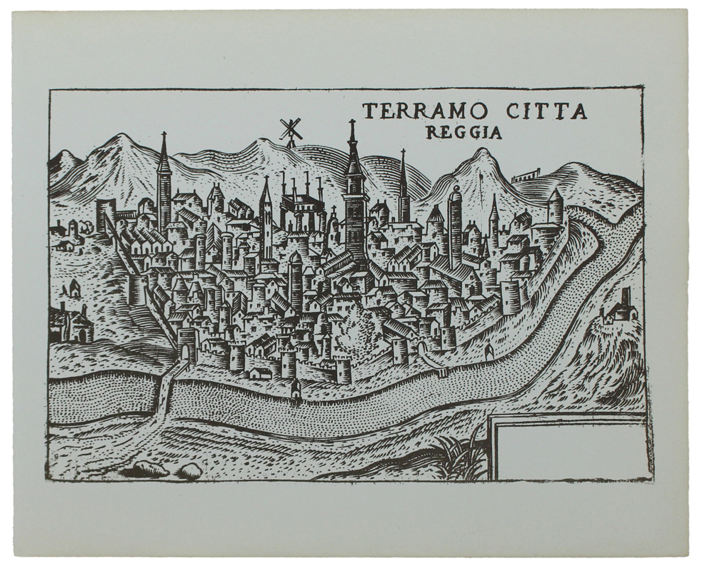 TERAMO: ANTICA MAPPA / VEDUTA - Ristampa anastatica (1970 ca.)