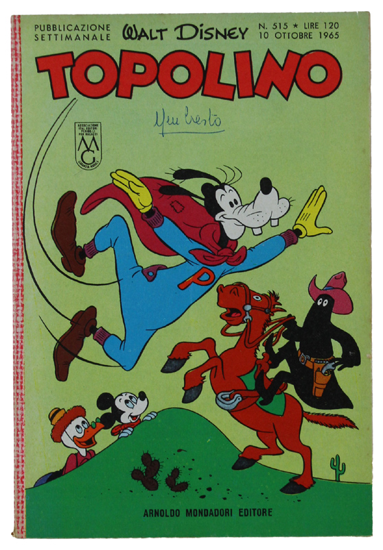 TOPOLINO N. 515 anno 1965 - Libretto. Copertina con firmetta, …