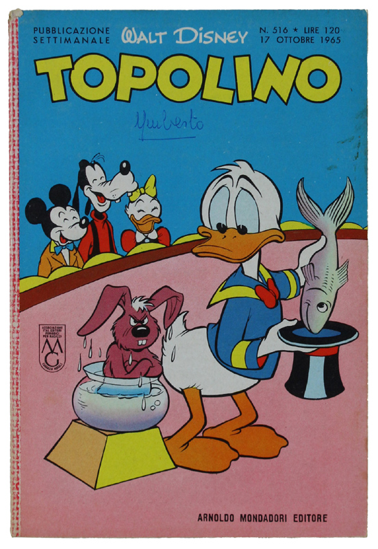 TOPOLINO N. 516 anno 1965 - Libretto. Copertina con firmetta, …