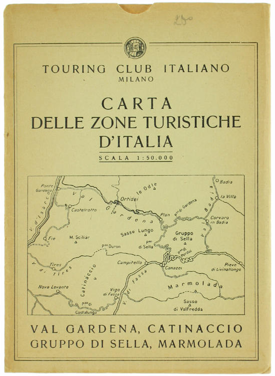 VAL GARDENA, MARMOLADA, CATINACCIO, GRUPPO DI SELLA. Carta delle zone …