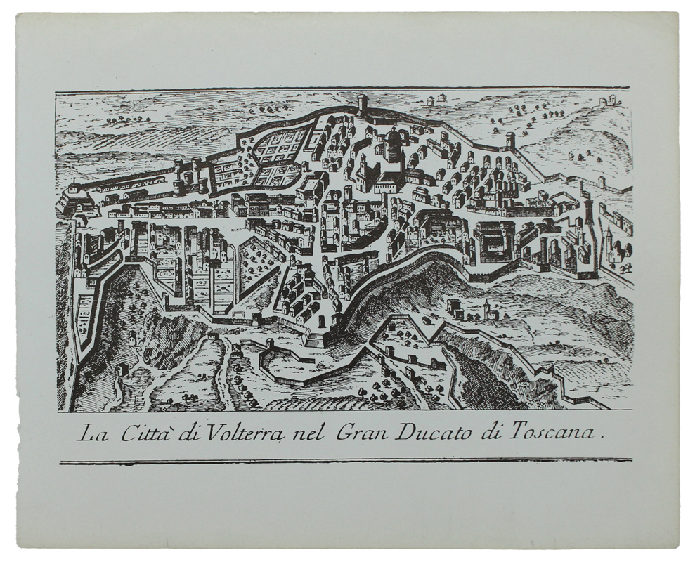 VOLTERRA: ANTICA MAPPA / VEDUTA - Ristampa anastatica (1970 ca.)