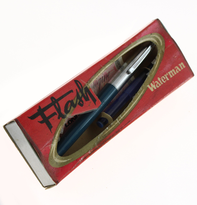WATERMAN FLASH penna stilografica vintage (1963) astuccio, cartuccia, garanzia, istruzioni
