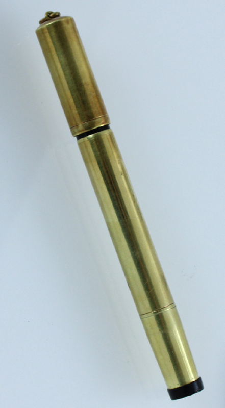 WATERMAN'S IDEAL FOUNTAIN PEN laminata oro, pennino 14 Kt rientrante, …
