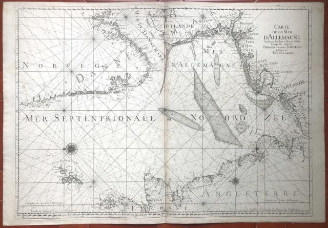 Carte de la Mer d'Allemagne contenant les Bancs Isles et …