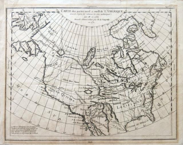 Carte des parties Nord et Ovest de l’Amérique. Dressée d’apres …