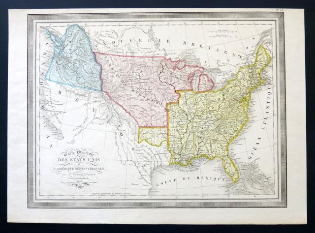 Carte Génerale des Etats Unis de l’Amérique Septentrionale.